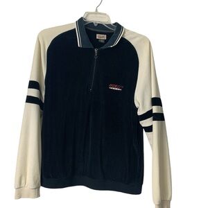 Vintage Guess Velour quarter zip tracksuits Top Y2K Size Med